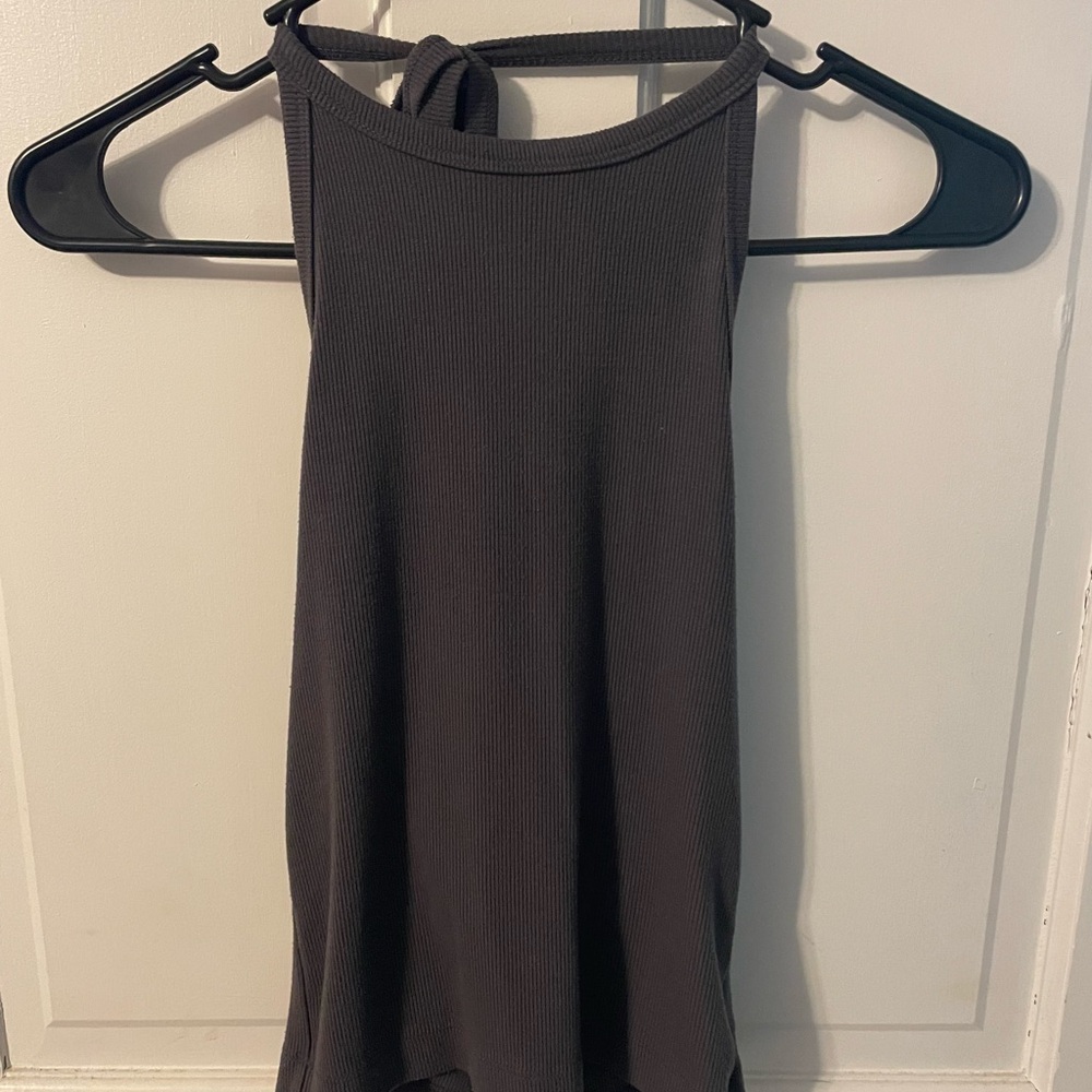 American Eagle Dark Grey Halter Top